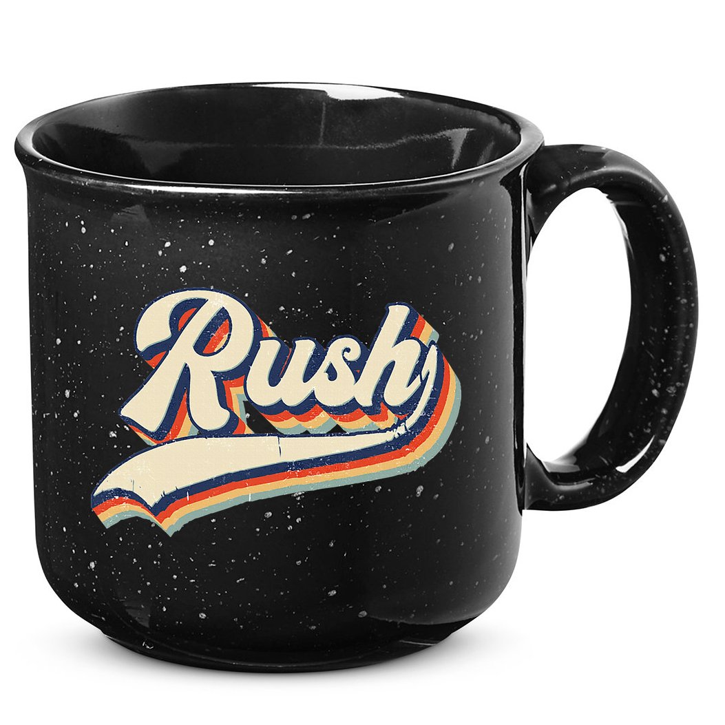 Rush Surname Vintage Retro Gift 15oz Campfire Ceramic Mug