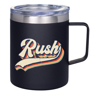 Rush Surname Vintage Retro Gift 12oz Stainless Steel Coffee Mug