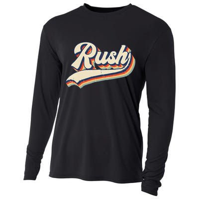 Rush Surname Vintage Retro Gift Cooling Performance Long Sleeve Crew