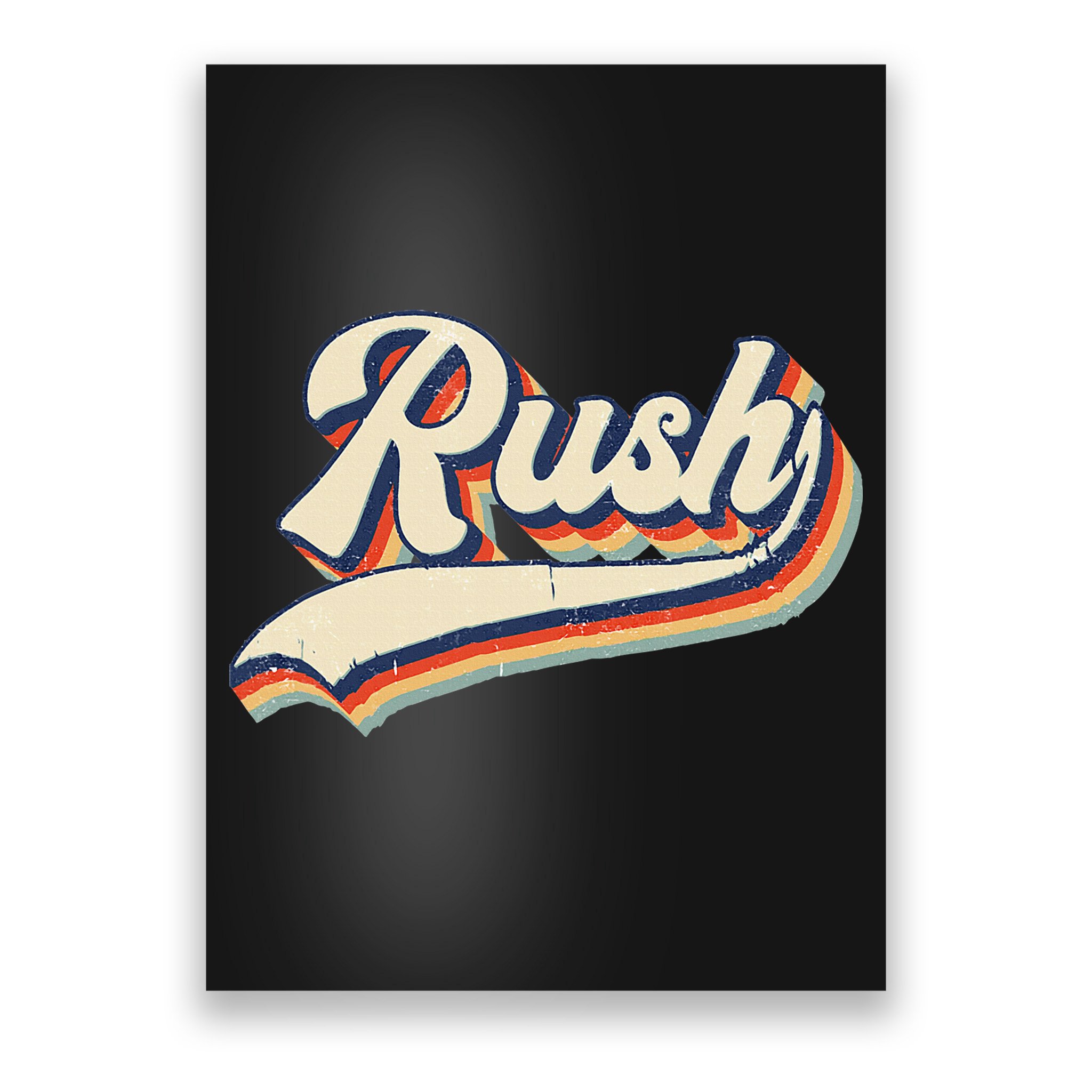 Rush Surname Vintage Retro Gift Poster