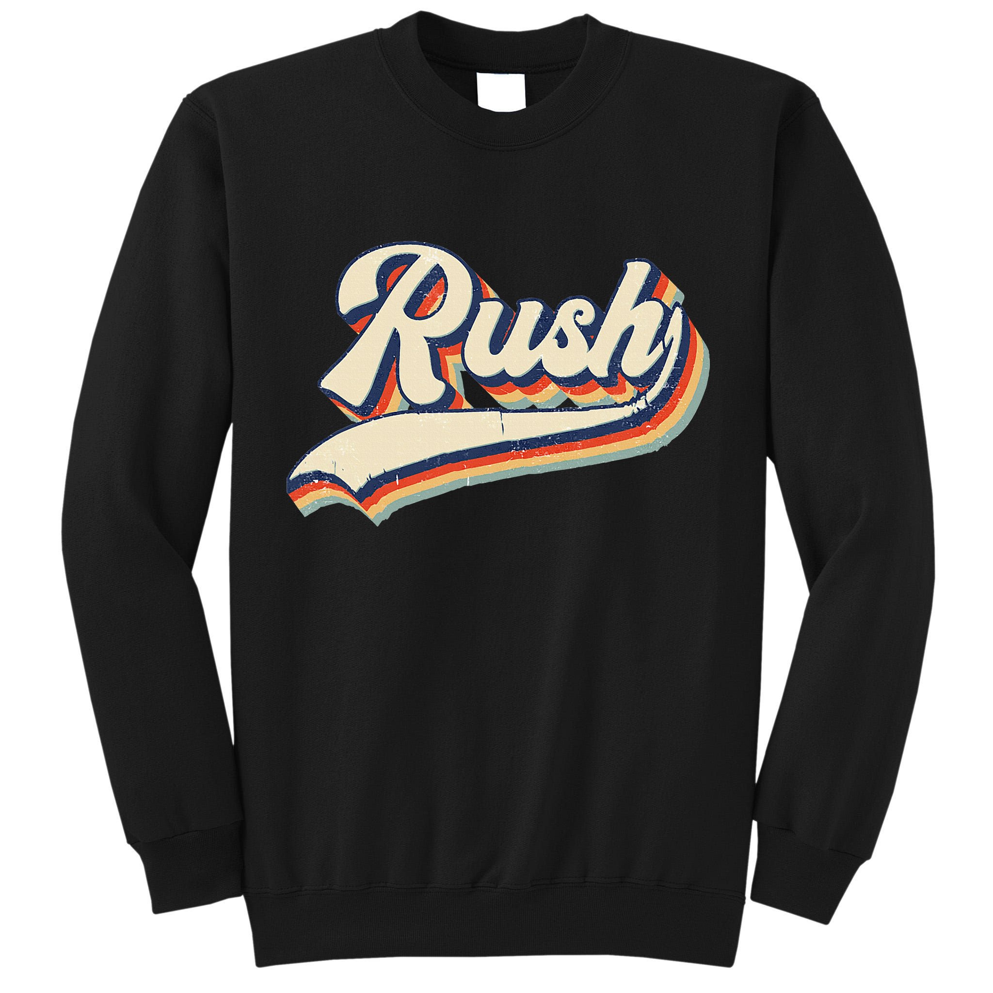 Rush Surname Vintage Retro Gift Tall Sweatshirt