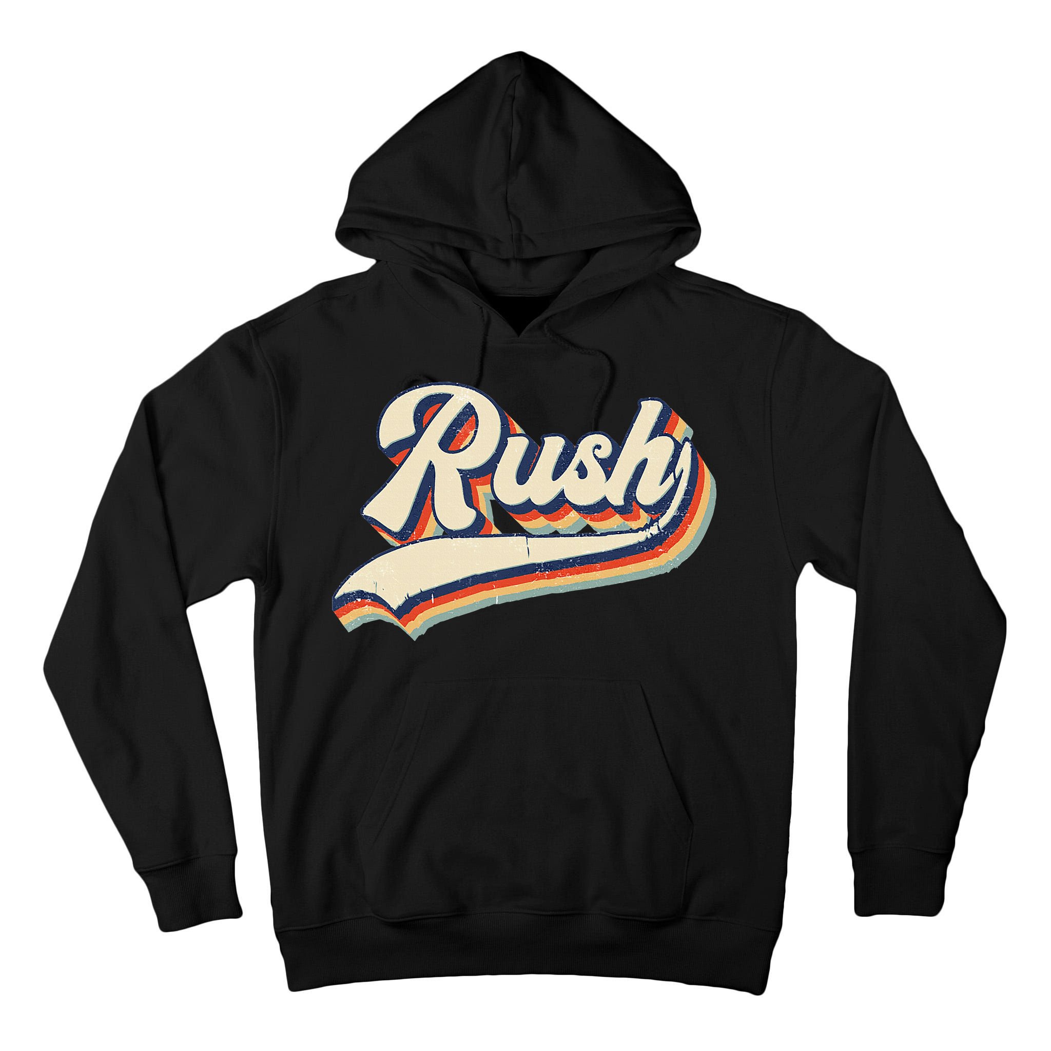 Rush Surname Vintage Retro Gift Tall Hoodie