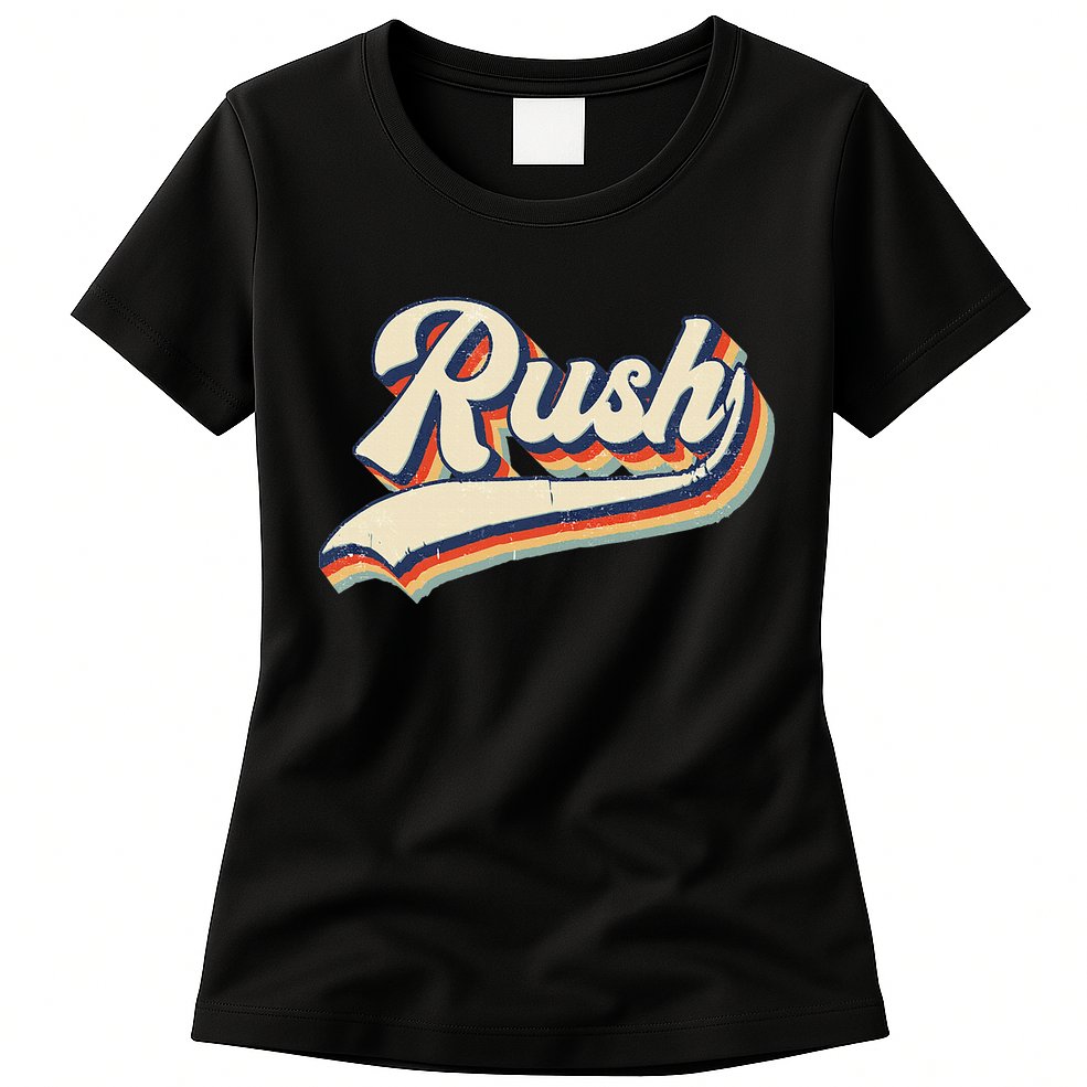 Rush Surname Vintage Retro Gift Womens T-Shirt