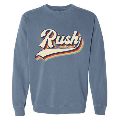 Rush Surname Vintage Retro Gift Garment-Dyed Sweatshirt