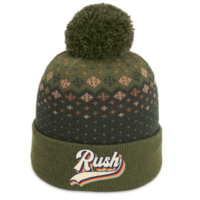 Rush Surname Vintage Retro Gift The Baniff Cuffed Pom Beanie