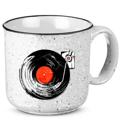 Retro Style Vintage Record Player 15oz Campfire Ceramic Mug