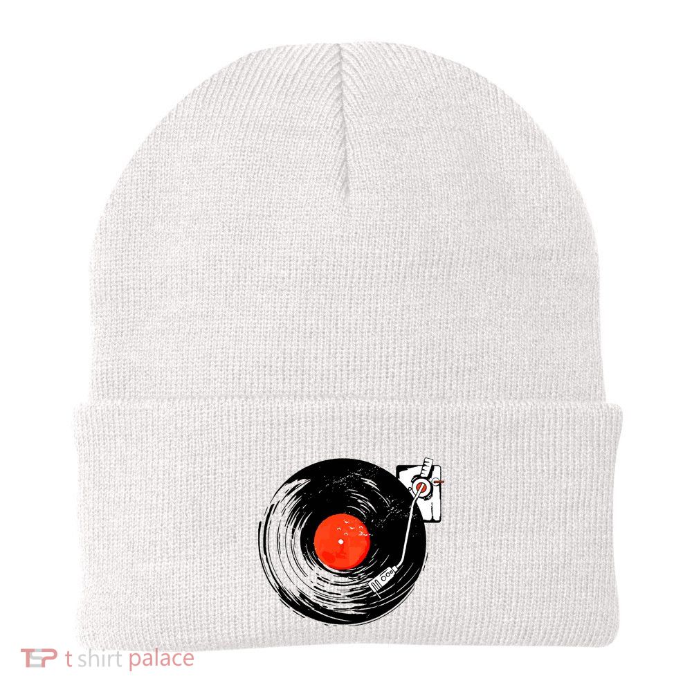 Retro Style Vintage Record Player Beanie