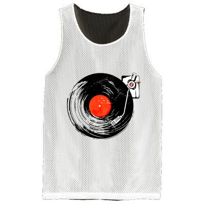 Retro Style Vintage Record Player Mesh Reversible Basketball Jersey Tank