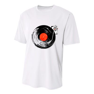 Retro Style Vintage Record Player Youth Performance Sprint T-Shirt