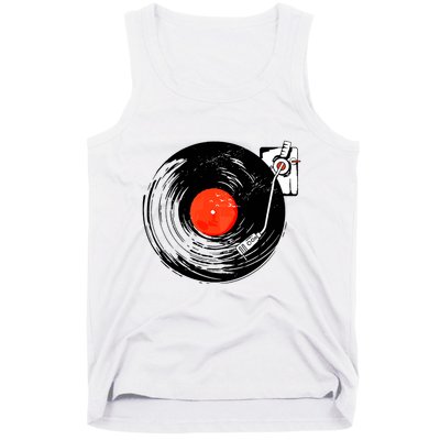 Retro Style Vintage Record Player Tank Top