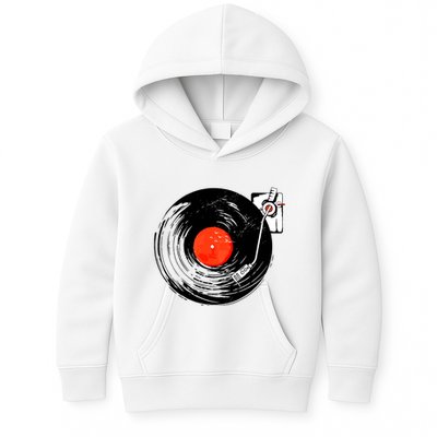 Retro Style Vintage Record Player Kids Hoodie