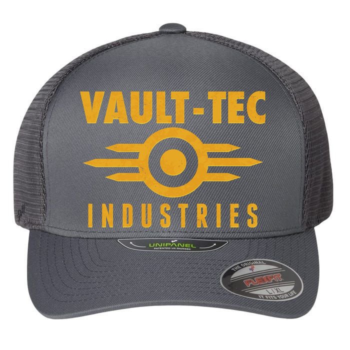 Retro Scifi Vault Tec Industries Logo Flexfit Unipanel Trucker Cap