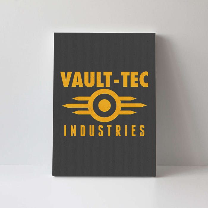 Retro Scifi Vault Tec Industries Logo Canvas