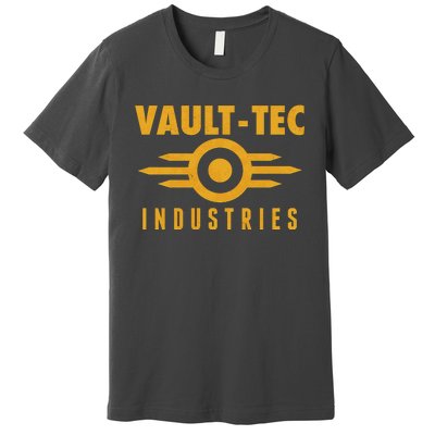 Retro Scifi Vault Tec Industries Logo Premium T-Shirt