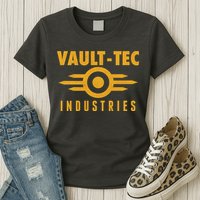 Retro Scifi Vault Tec Industries Logo Womens T-Shirt