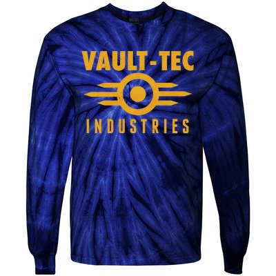 Retro Scifi Vault Tec Industries Logo Tie-Dye Long Sleeve Shirt