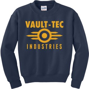 Retro Scifi Vault Tec Industries Logo Kids Sweatshirt