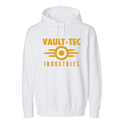 Retro Scifi Vault Tec Industries Logo Garment-Dyed Fleece Hoodie