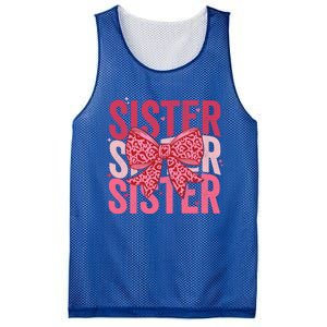 Retro Sister ValentineS Day Heart Coquette Bow Matching Gift Mesh Reversible Basketball Jersey Tank