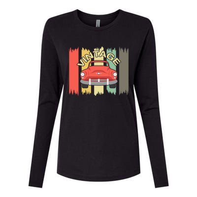 Retro Style Vintage Classic Car Design Cute Gift Womens Cotton Relaxed Long Sleeve T-Shirt