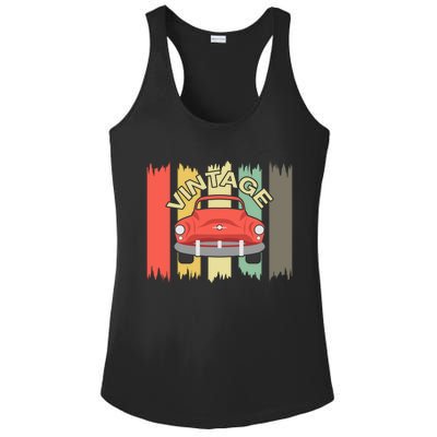 Retro Style Vintage Classic Car Design Cute Gift Ladies PosiCharge Competitor Racerback Tank