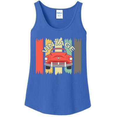 Retro Style Vintage Classic Car Design Cute Gift Ladies Essential Tank