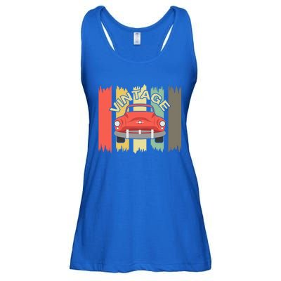 Retro Style Vintage Classic Car Design Cute Gift Ladies Essential Flowy Tank