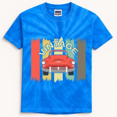 Retro Style Vintage Classic Car Design Cute Gift Kids Tie-Dye T-Shirt