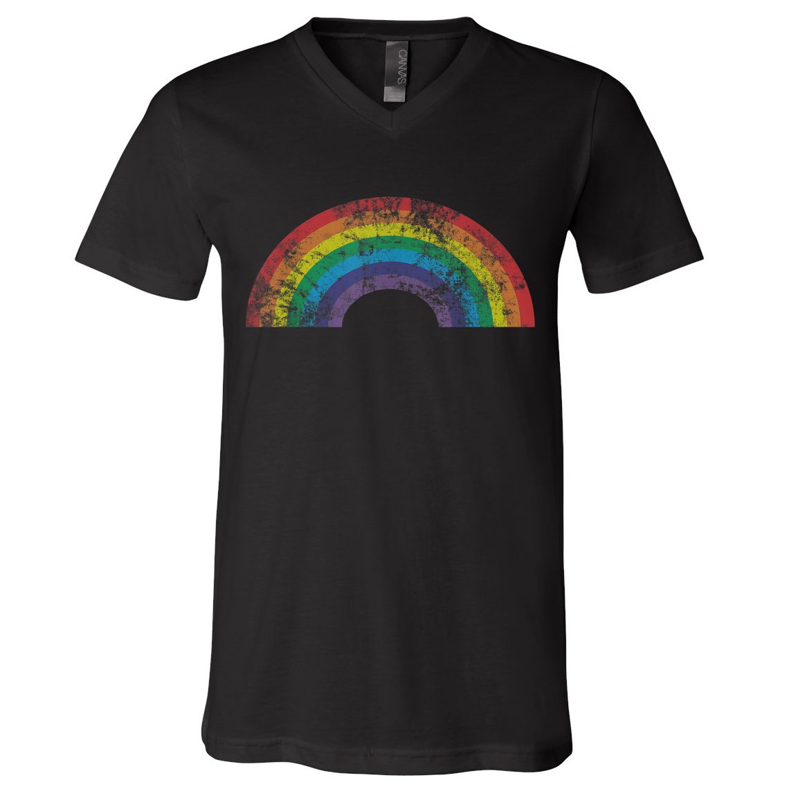 Rainbow Shirt Vintage 80s Retro Style Women Men Girls Gift V-Neck T-Shirt