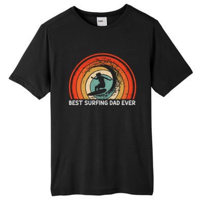 Retro Style Vintage Best Surfing Dad Ever Fathers Day Meaningful Gift Tall Fusion ChromaSoft Performance T-Shirt