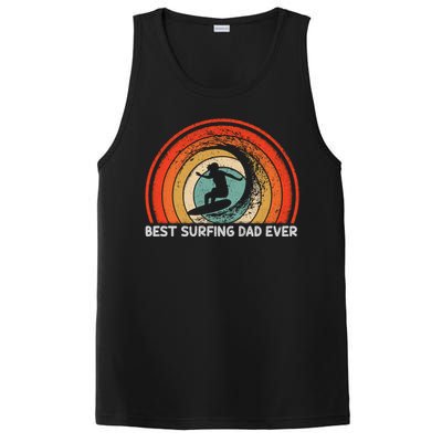 Retro Style Vintage Best Surfing Dad Ever Fathers Day Meaningful Gift PosiCharge Competitor Tank