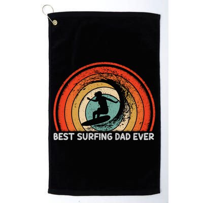 Retro Style Vintage Best Surfing Dad Ever Fathers Day Meaningful Gift Golf Towel