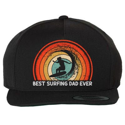 Retro Style Vintage Best Surfing Dad Ever Fathers Day Meaningful Gift Wool Snapback Cap