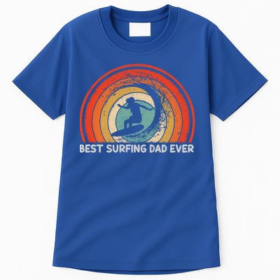 Retro Style Vintage Best Surfing Dad Ever Fathers Day Meaningful Gift Tall T-Shirt
