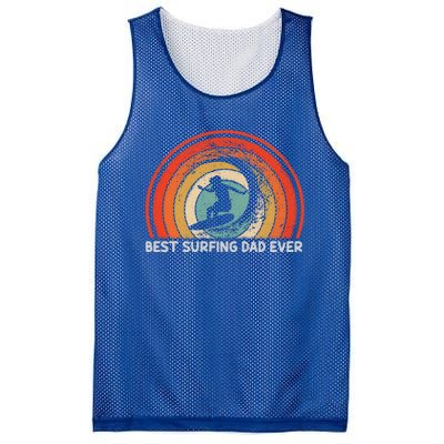 Retro Style Vintage Best Surfing Dad Ever Fathers Day Meaningful Gift Mesh Reversible Basketball Jersey Tank