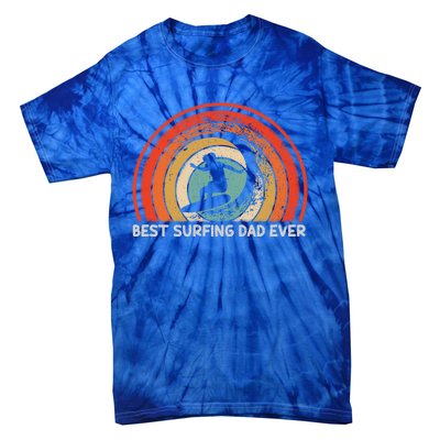 Retro Style Vintage Best Surfing Dad Ever Fathers Day Meaningful Gift Tie-Dye T-Shirt