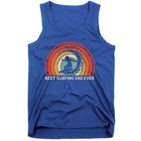 Retro Style Vintage Best Surfing Dad Ever Fathers Day Meaningful Gift Tank Top