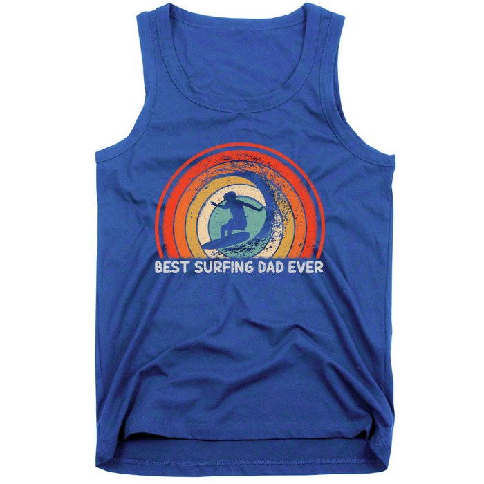 Retro Style Vintage Best Surfing Dad Ever Fathers Day Meaningful Gift Tank Top