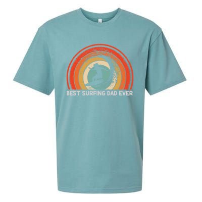 Retro Style Vintage Best Surfing Dad Ever Fathers Day Meaningful Gift Sueded Cloud Jersey T-Shirt