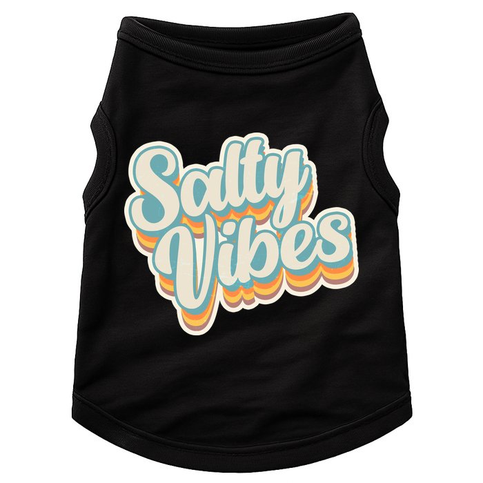 Retro Salty Vibes Beach Lover Doggie Tank
