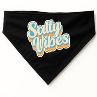 Retro Salty Vibes Beach Lover USA-Made Doggie Bandana