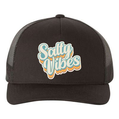 Retro Salty Vibes Beach Lover Yupoong Adult 5-Panel Trucker Hat