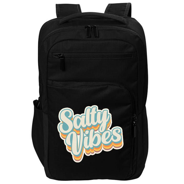 Retro Salty Vibes Beach Lover Impact Tech Backpack