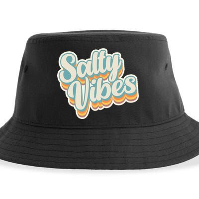 Retro Salty Vibes Beach Lover Sustainable Bucket Hat