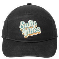 Retro Salty Vibes Beach Lover 7-Panel Snapback Hat