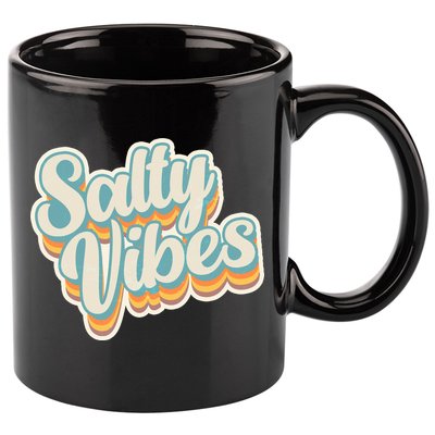 Retro Salty Vibes Beach Lover 11oz C Handle Ceramic Mug