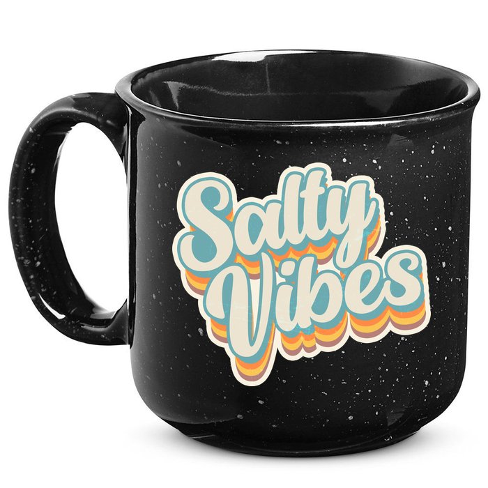 Retro Salty Vibes Beach Lover 15oz Campfire Ceramic Mug