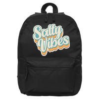 Retro Salty Vibes Beach Lover 16 in Basic Backpack