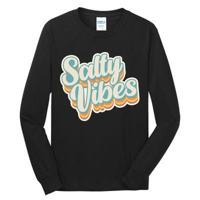 Retro Salty Vibes Beach Lover Tall Long Sleeve T-Shirt
