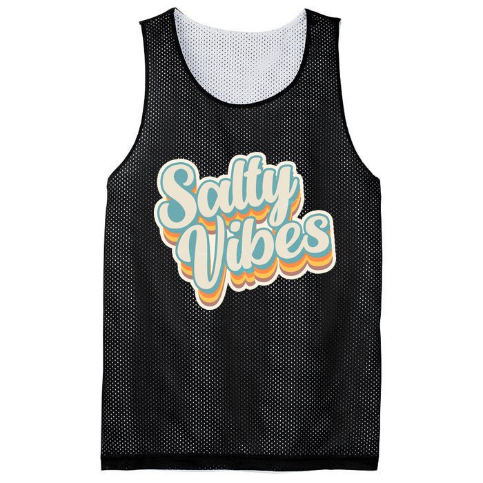 Retro Salty Vibes Beach Lover Mesh Reversible Basketball Jersey Tank